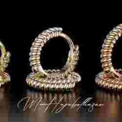 Elegant Hoop Earrings 3D Model | Printable for Gold & Silver Casting