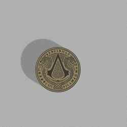 🛡️ Assassin’s Creed – Norse Style Coin (Full & Split Models)