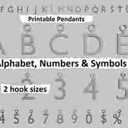 Alphabet, Numbers & Symbols – 3D Printable Pendant Collection