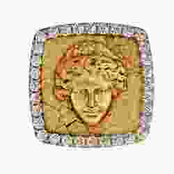 Greek face ring