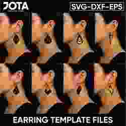 Minimalist Laser Cut Earrings - SVG Cut Files for Modern Jewelry Making