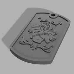 Dog Tag Andromeda Saint Seiya (Knights of the Zodiac) Andromeda