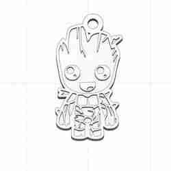 Baby Groot keychain