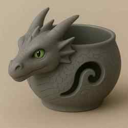 Classic Dragon Yarn Bowl | Fantasy Knitting & Crochet Bowl | 3MF + STL Digital File