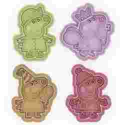 Peppa Pig Costume Cookie Cutter & Stamp Set - 4 Designs