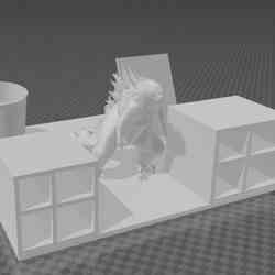 Gojira Base for cellphone, cups, objects and etc...