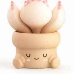 🌸 Kawaii Succulent in Pot - Cute 3D Decorative Figure