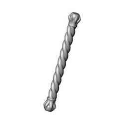 Twisted rope 6 carved claw bead ends round pillar column