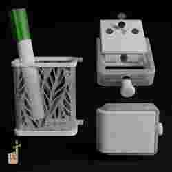 Whiteboard Set - Side Marker Holder & Magnetic Refillable Eraser (Non-Woven Dishcloth)