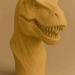 Dinosaur T-Rex Bust – 3D Printed Statue