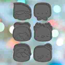 Christmas Character Faces Cookie Cutter Set