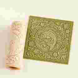 Japanese Nature Waves & Blossoms Texture Roller – Clay Tool for Pottery, Crafts and Fondant