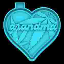 grandma dope - heart - freshie mold