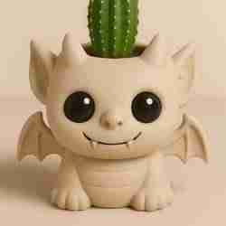 Kawaii Gargoyle Planter - Halloween Cute Horror Planter (STL/OBJ)