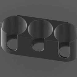 Plain 3-Can Air Freshener Holder – Wall Mount Spray Can Organizer – Functional Space-Saving Rack