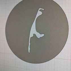 Sylt Island Silhouette Coaster – 3D Print STL File (12×2 cm)