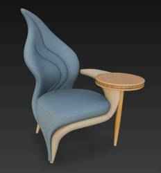 table with chair, armchair, armchair with built-in table, decor, decorated furniture. decorated table.