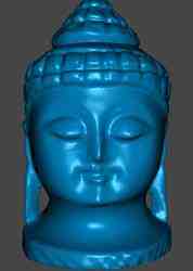 Wooden Buddha Head Sculpture