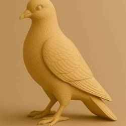 Realistic Pigeon 3D Model | Bird Figurine STL