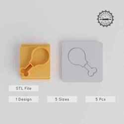 Chicken Wing Stamp Tile Collection, Motif Sizes 20-40mm, Perfect for Clay, Cookies & Fondant