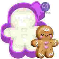 3D Gingerbread Girl Freshie STL Mold Housing
