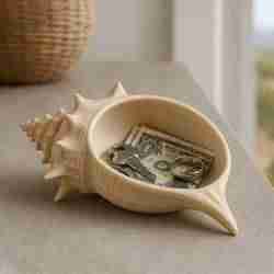 Coastal Conch Shell Catch-All Tray – 3D Printable Entryway Bowl