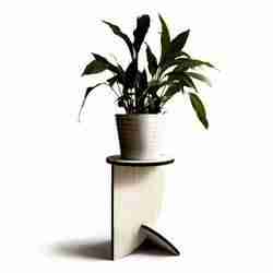 Laser Cut Wood Plant Stand DXF File: Modern Wooden Indoor Planter Design, 2 Sizes
