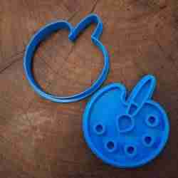 Painter’s Palette Cookie Cutter STL – Art Theme Biscuit Cutter with Brush Stamp