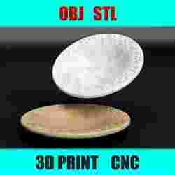 Water Drop Srateg Decorative Plate 3D Model | 230mm STL OBJ for CNC & 3D Printing