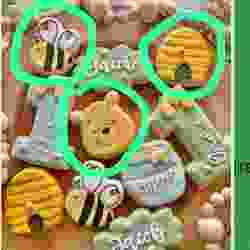 Cortante galletita Winnie pooh abeja y panal / Winnie the Pooh bee and honeycomb cookie cutter