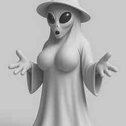 Alien Witch Ghost – Halloween Figurine STL
