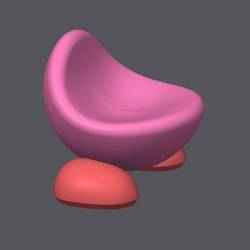 Kirby Chair  3D Print STL
