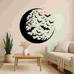 Moon Of Bats - Wall Art Multicolor