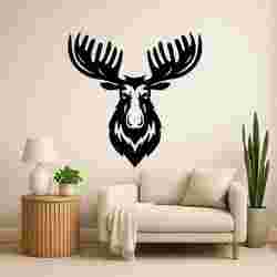 Moose Illustration - Wall Art Multicolor