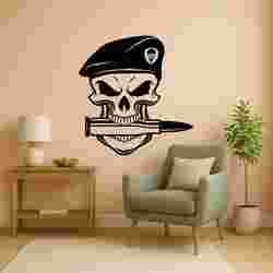 Paratrooper Skull - Wall Art Multicolor