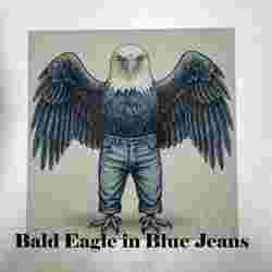 Bald Eagle in Blue Jeans - Birds in Pants Hueforge