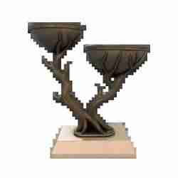 Functional Decorative Figure Tree with 2 containers Office Study Hallway