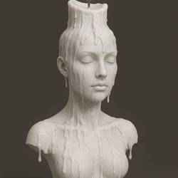 FREE Candle Woman Bust - Surreal Female 3D Printable Sculpture, Gothic Wax Statue for Resin & FDM Printing