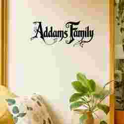 Halloween Addams Family Script - Wall Art Multicolor