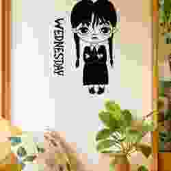 Halloween Cute Wednesday Chibi - Wall Art Onecolor
