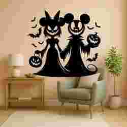 Halloween Spooky Mouse Couple - Wall Art Multicolor