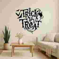 Halloween Trick Or Treat Bats Spider - Wall Art Multicolor