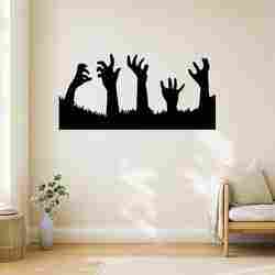 Halloween Zombie Hands Ground - Wall Art Multicolor