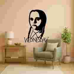 Wednesday Addams Portrait Halloween - Wall Art Multicolor