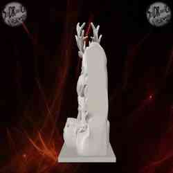 Noble Wild Stag on Rock Statue – SoliDRawinGs SG737