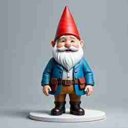2213 Fairy Tale Gnome - Color Full-Body Figurine on Base, magic, creature, fantasy, wood, faun, gorgon, warrior, wild, fox, monster, cat, dog, fair, witch, werewolf, horror, beast, gothic, troll