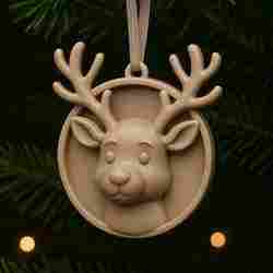 Reindeer Head Ornament STL File – Christmas Decoration
