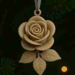 Rose Ornament STL File – Elegant Floral Decoration