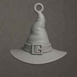 Witch Hat Ornament STL File – Halloween Decoration