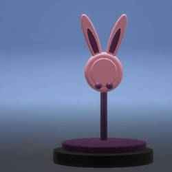 Pink rabbit model 3d printable model